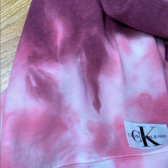 Calvin Klein Pink Tie Dye Hoodie Size L - Picture 8 of 8